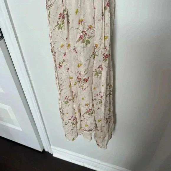 Zara White Dress with Floral Details Coquette Cottagecore - Picture 7 of 8